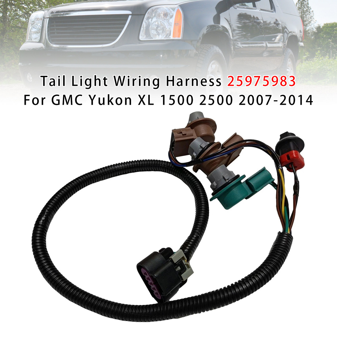2007-2014 GMC Yukon XL 1500 2500 Tail Light Wiring Harness 25975983 Generic