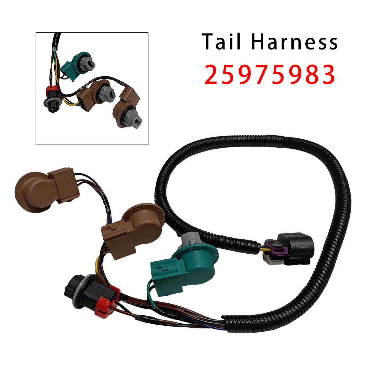 2007-2014 GMC Yukon XL 1500 2500 Tail Light Wiring Harness 25975983 Generic