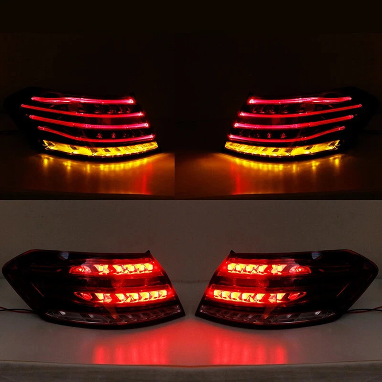 2013-2015 Mercedes-Benz E-CLASS W212 SEDAN FACELIFT 4PCS Left Right Inner Outer LED Rear Tail Light Brake Lamp Generic