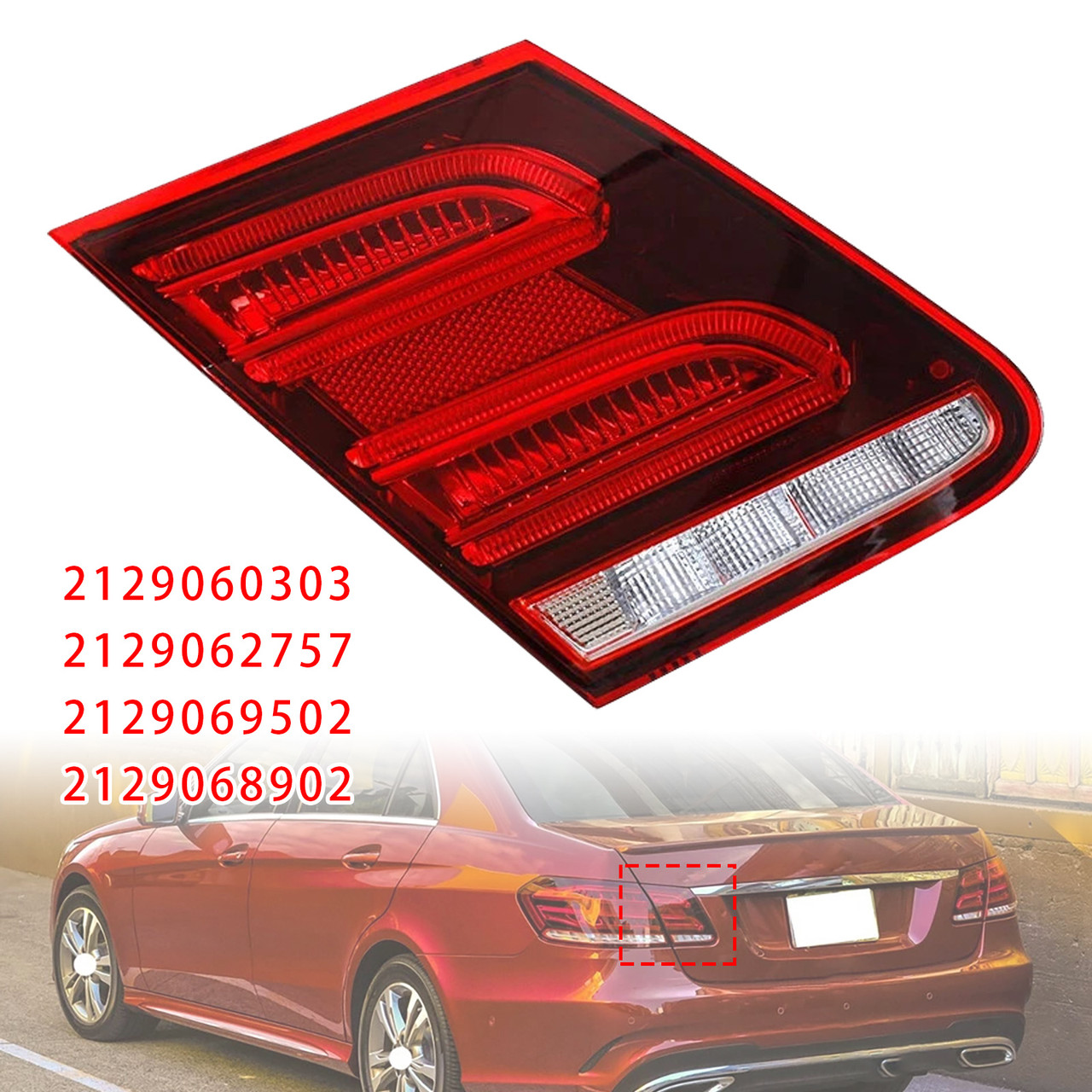 2014 Mercedes-Benz E250/E350/E400/E550/E63 AMG/E63 AMG Left LED Inner Rear Tail Light Brake Lamp 2129060303 Generic
