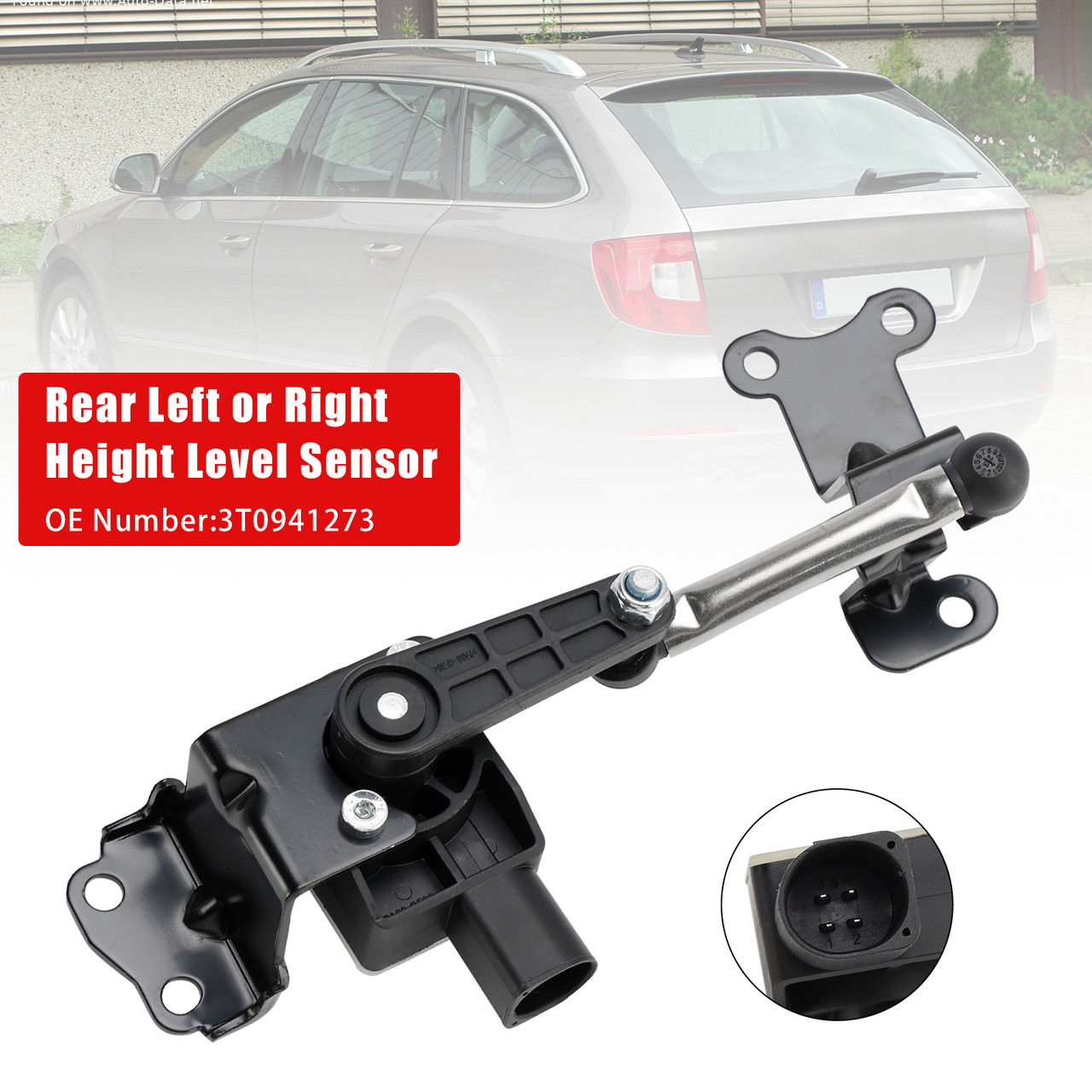 2009-2015 Skoda Superb II Kombi 3T5 Rear Height Level Sensor 3T0941273 Generic