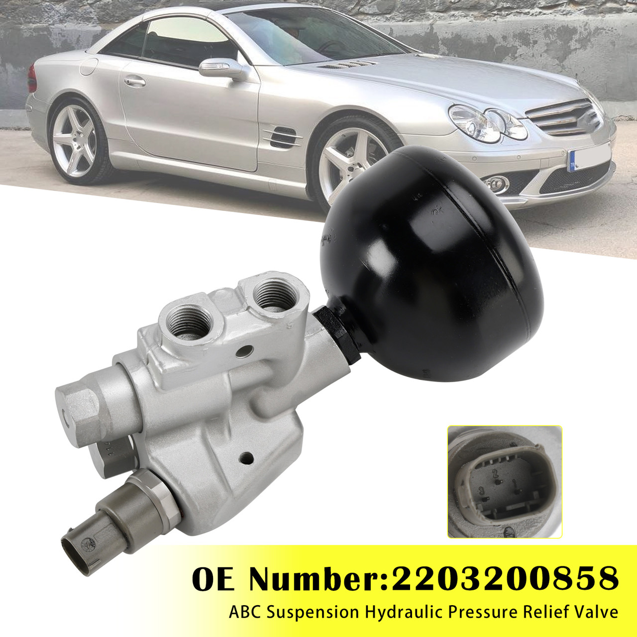 2003-2006 Mercedes-Benz SL500 SL55 SL600 SL65 ABC Hydraulic Suspension Valve Block 2203201258 Generic