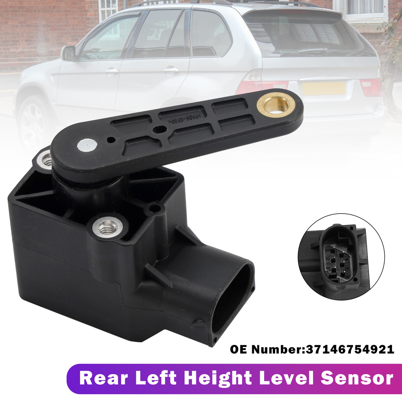 2000-2006 BMW X5 (E53) Rear Left Air Suspension Ride Height Level Sensor 37146754921 Generic