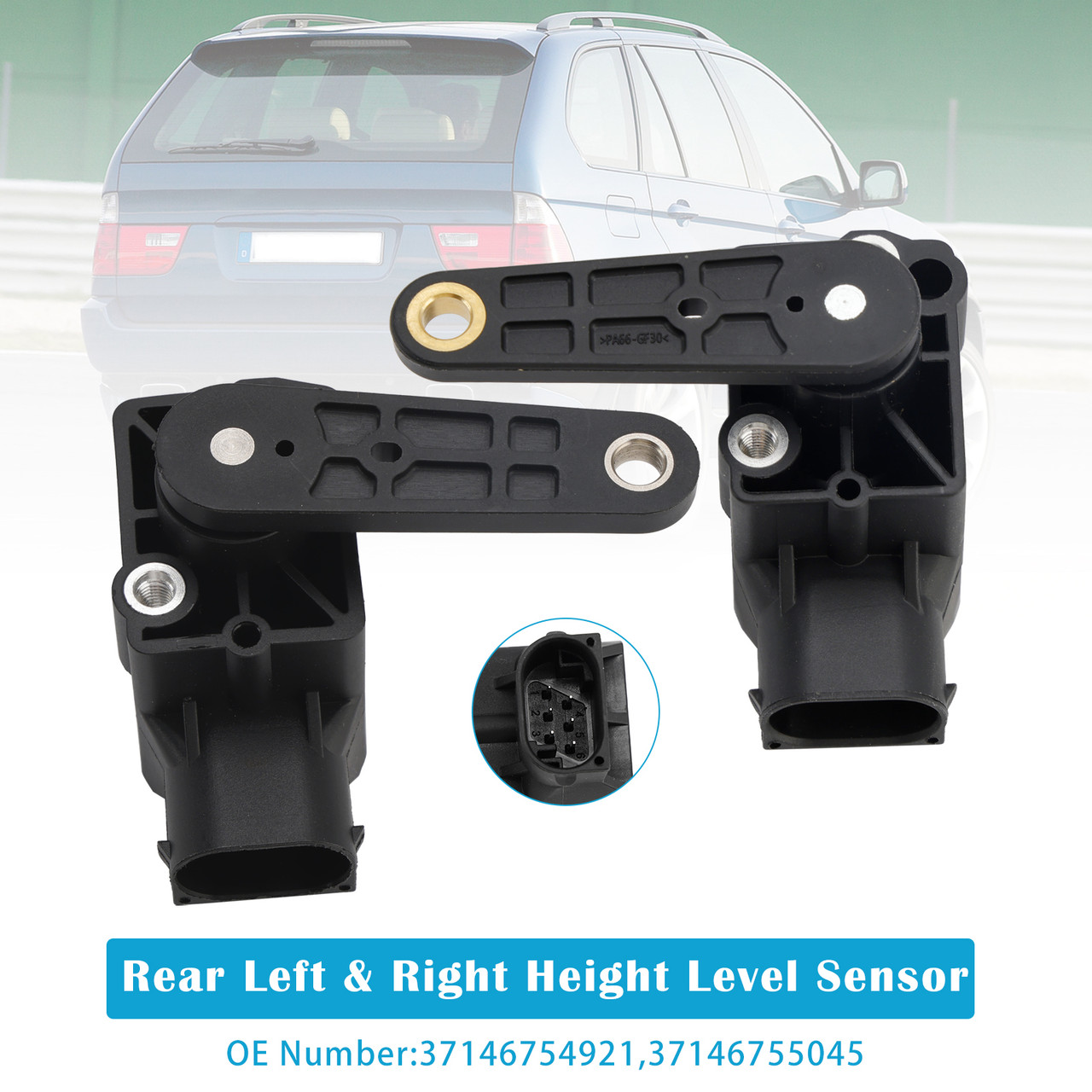 2000-2006 BMW X5 (E53) Rear Right Air Suspension Ride Height Level Sensor 37146755045 Generic