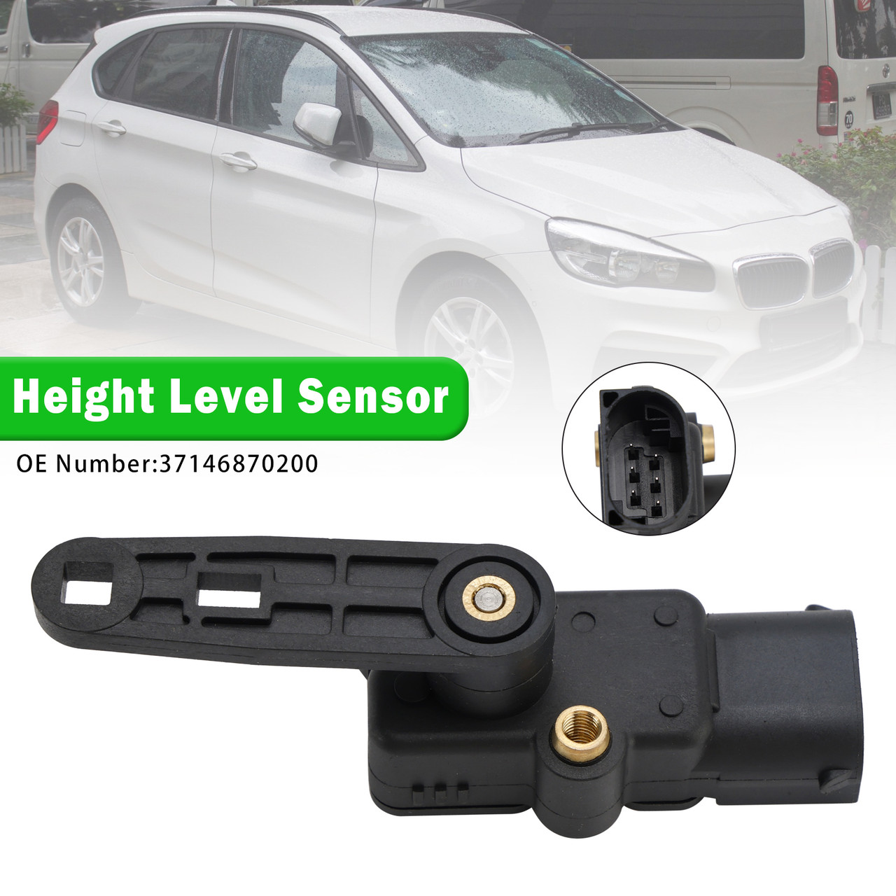 2013-2021 BMW 2 i3 i8 X1 X3 X4 X5 X6 X7 Air Suspension Ride Height Level Sensor 37146870200 Generic