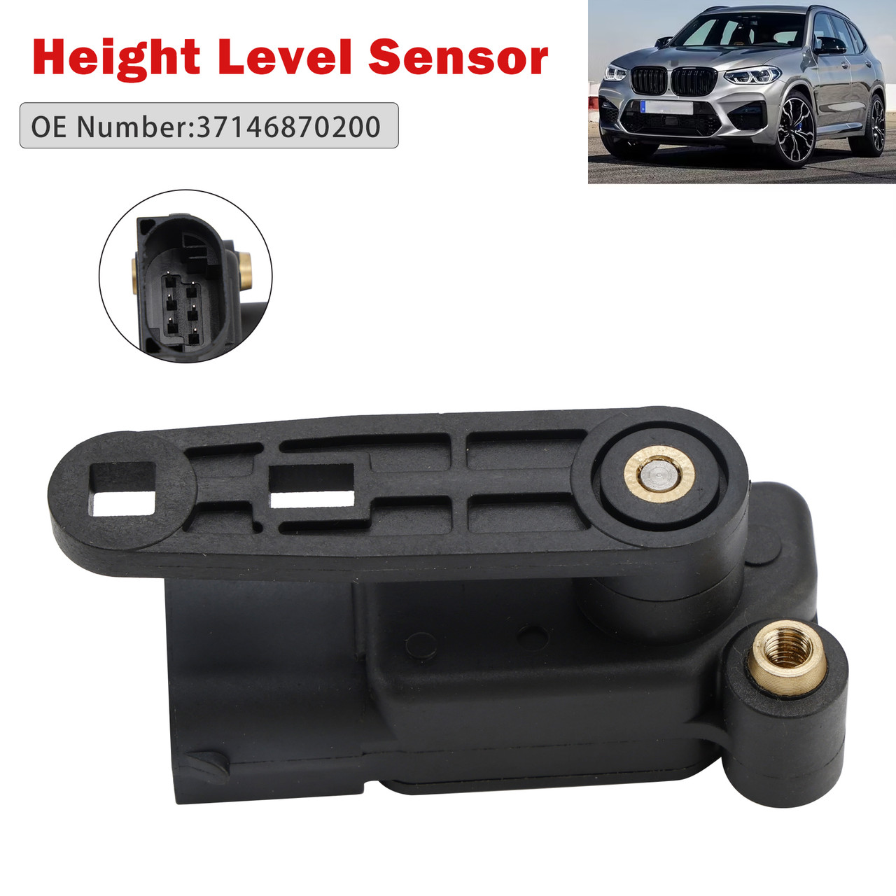 2013-2021 BMW 2 i3 i8 X1 X3 X4 X5 X6 X7 Air Suspension Ride Height Level Sensor 37146870200 Generic
