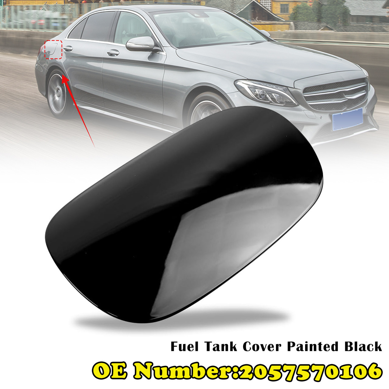 2015-2019 Mercedes-Benz C300 C400 C450 Fuel Tank Cap Cover Assembly 2056304404 Generic
