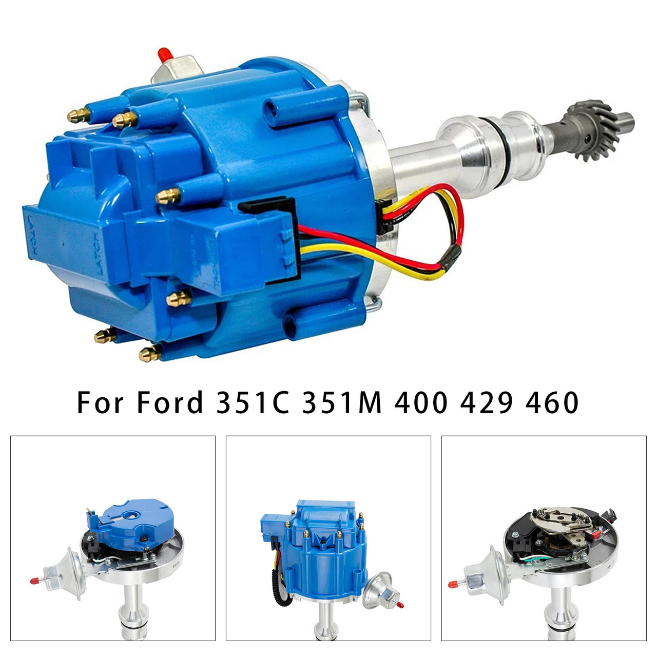 Distributor 65,000 KV Coil 7500 RPM Module For Ford 351C 351M 400 429 460