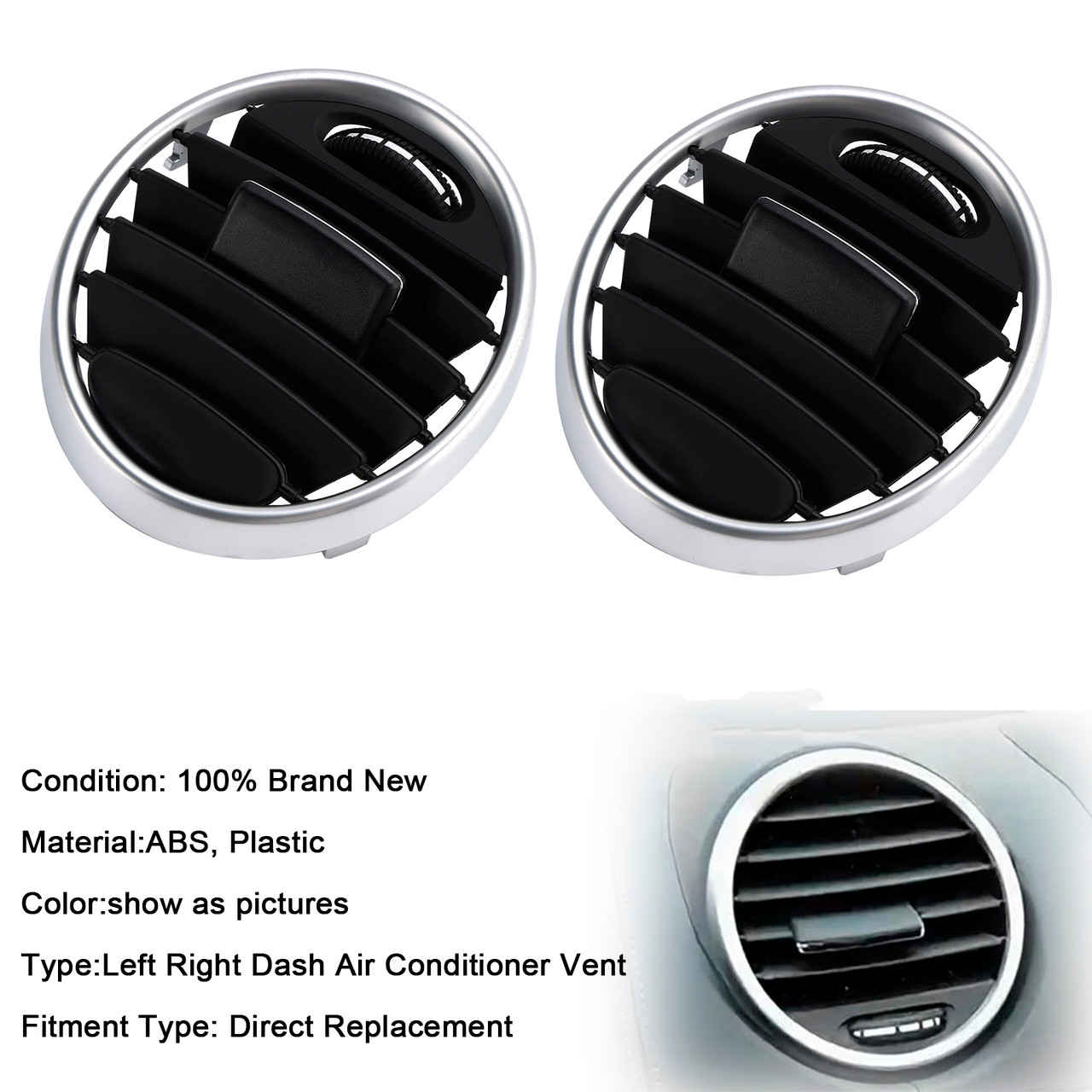 2006-2012 Mercedes-Benz GL class (X164) 2Pcs A/C Air Vent Grill Outlet Panel A1648301954 Generic