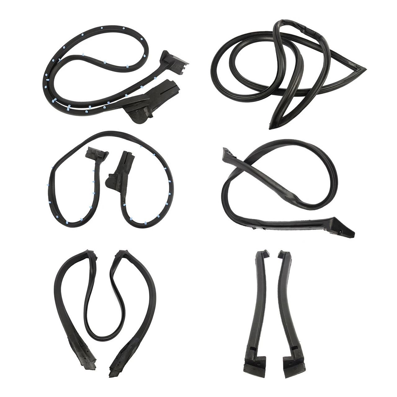 1990-1996 Chevrolet Corvette C4 Coupe 6PCS Seal Weatherstrip Kit Waterproof Sealing Strip GM9096GGW 9096GGW Generic