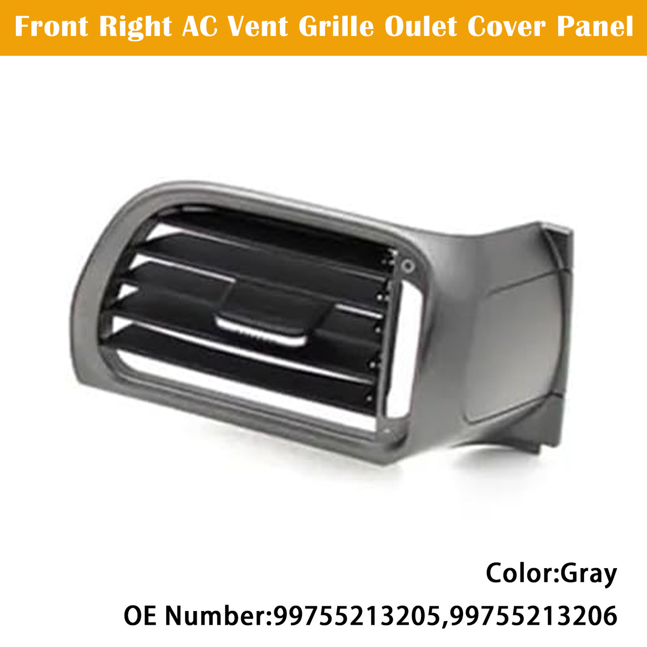 2004-2012 Porsche Carrea Targa GT2 GT3 997 Front Right AC Vent Grille Oulet Cover Panel Gray 99755213206 Generic