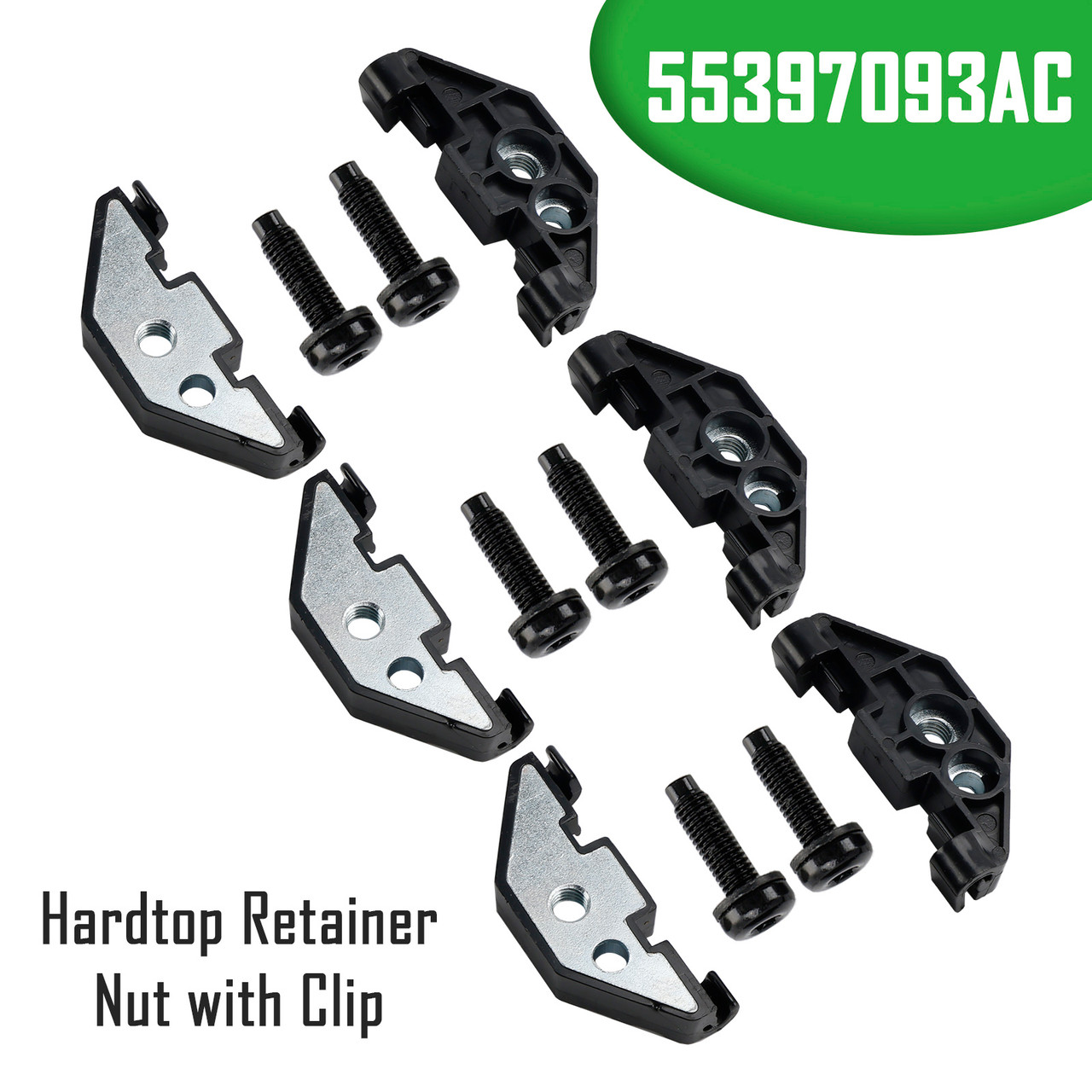 2007-2018 Jeep Wrangler JK JKU Hardtop Retainer Nut with Clip 55397093AC Generic