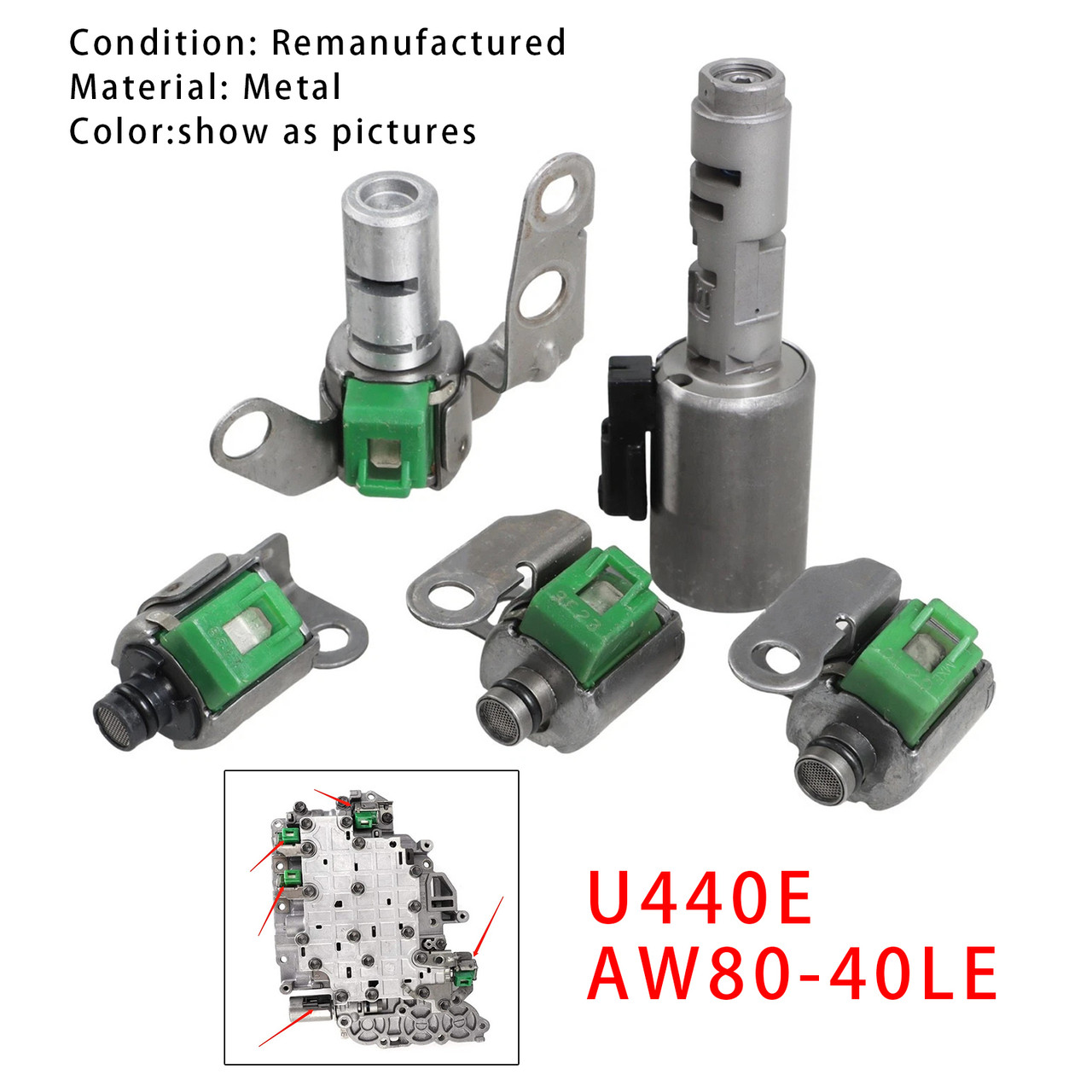 Chevy U440E AW80-40LE 5PCS Transmission Solenoid Shift Kit Generic