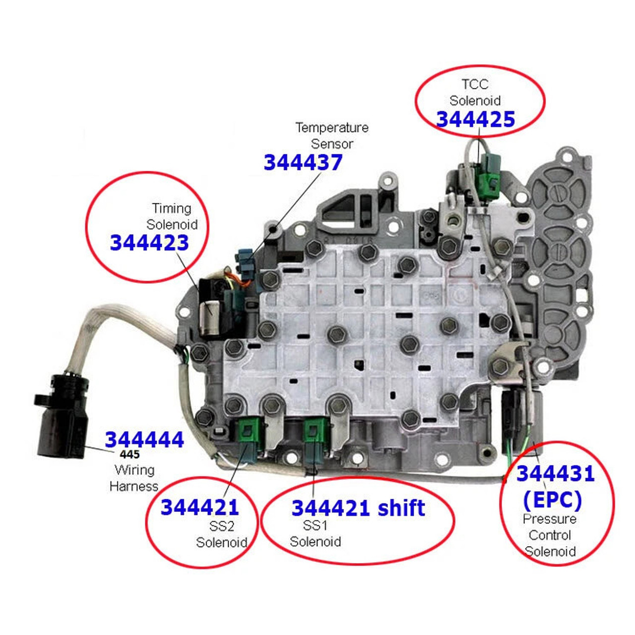 Suzuki U440E AW80-40LE 5PCS Transmission Solenoid Shift Kit Generic