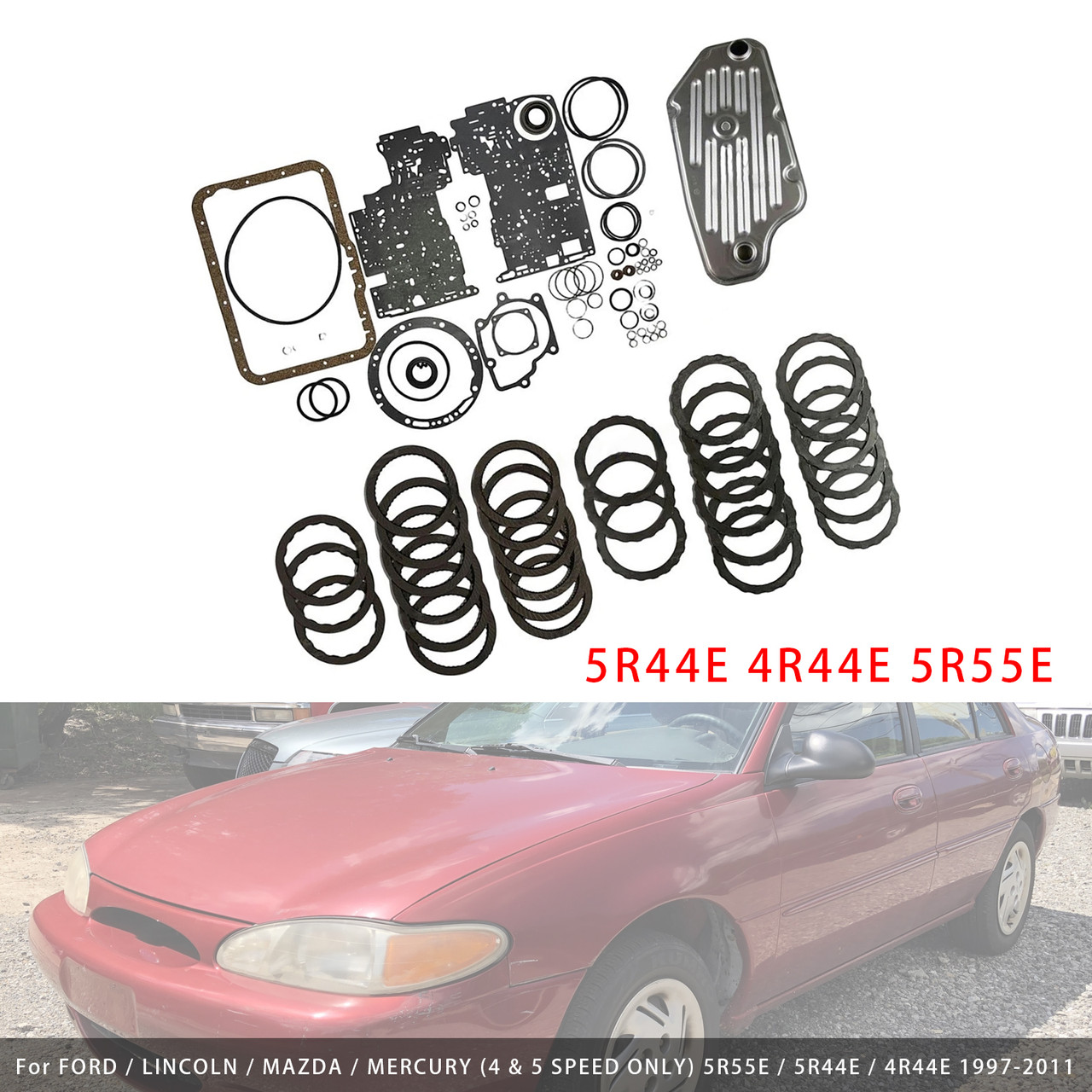 5R44E 4R44E 5R55E Master Rebuild Kit For 97-UP 4WD Filter Clutch Plates
