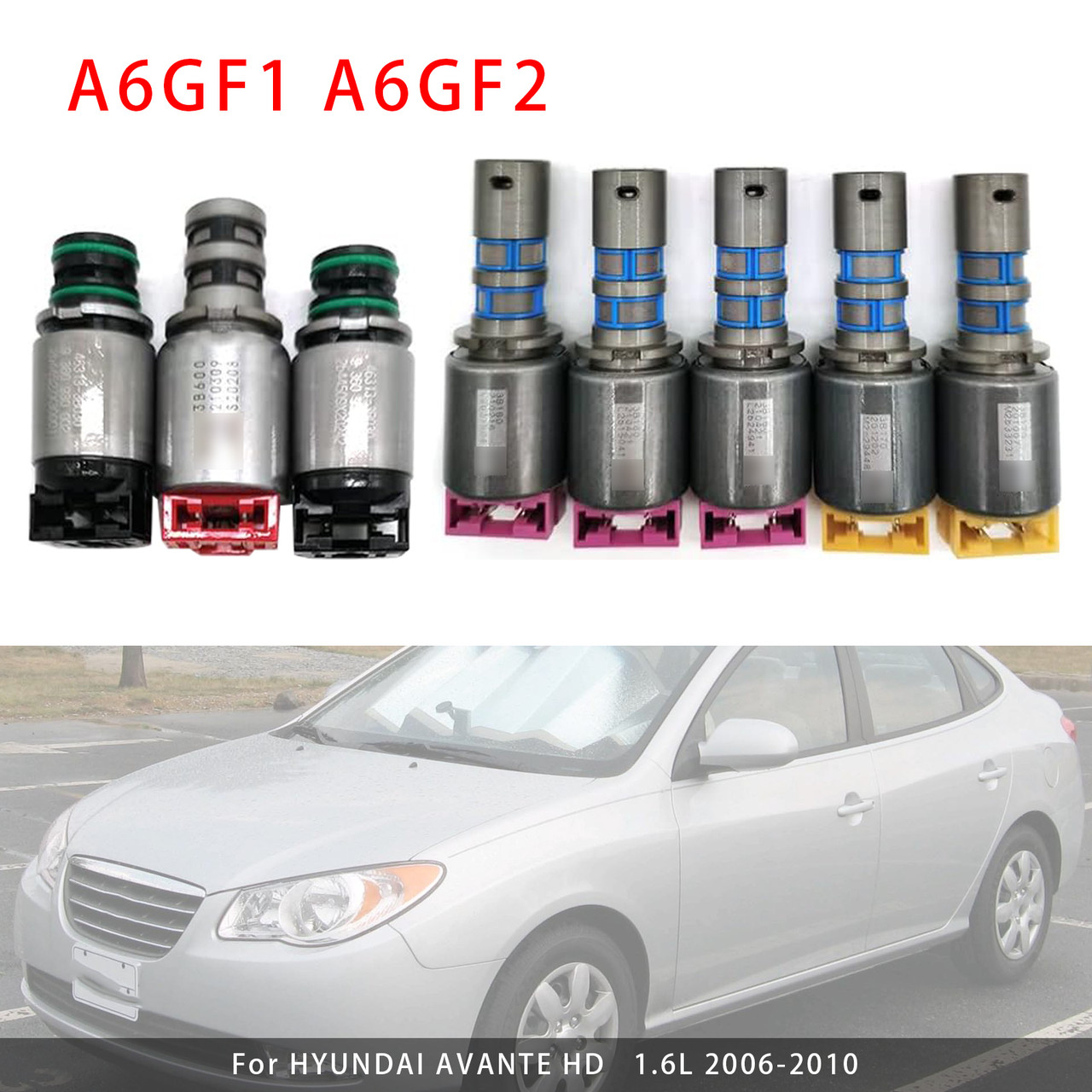 2011 HYUNDAI ELANTRA FORTE PRIDE SOUL 8PCS A6GF1 A6GF2 Transmission Solenoids Kit Generic