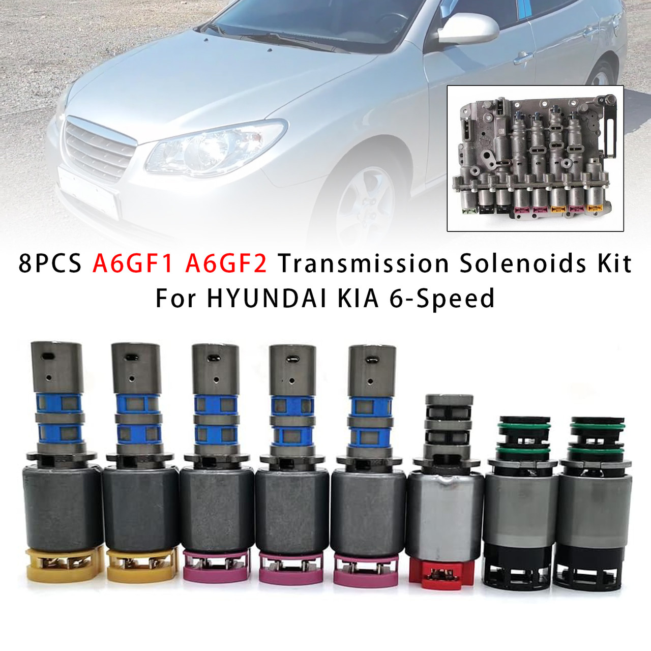 2011 KIA FORTE 1.6L 8PCS A6GF1 A6GF2 Transmission Solenoids Kit Generic