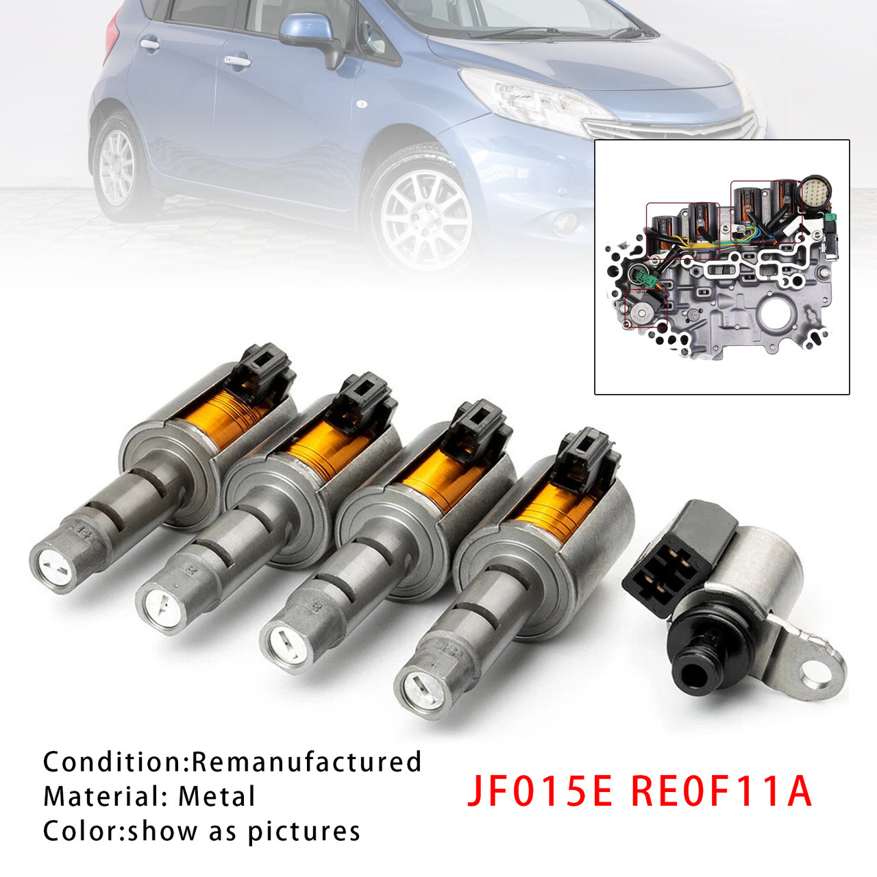 2011-2015 Nissan Spark Note Sentra Tiida Versa Swift JF015E RE0F11A CTV Transmission Solenoid Kit Generic