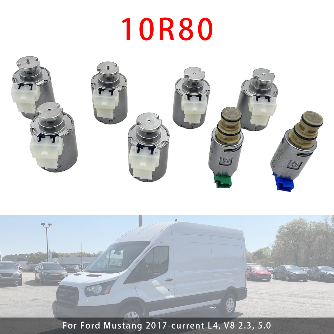 2017-on Ford Mustang 8PCS 10R80 Automatic Transmission Solenoid Kit Generic