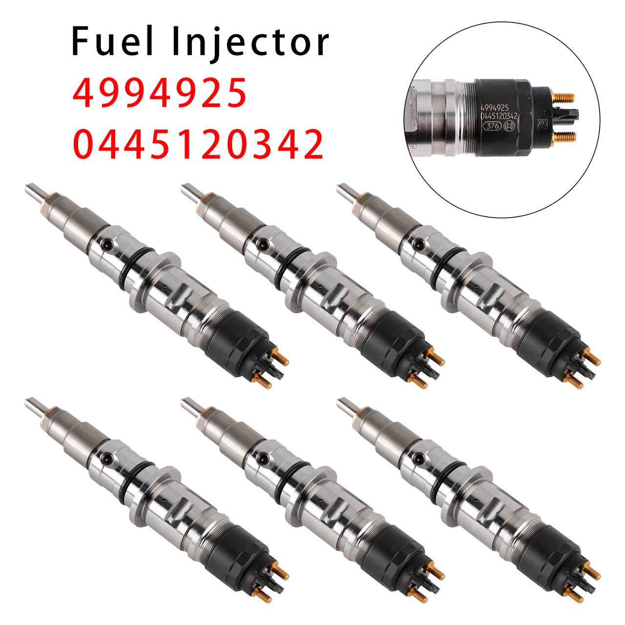 2013-2018 Dodge Ram 6.7L 6Pcs Fuel Injector 4994925 Generic