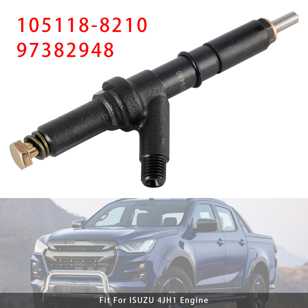 ISUZU 4JH1 Engine 4Pcs Fuel Injector 105118-8210 Generic