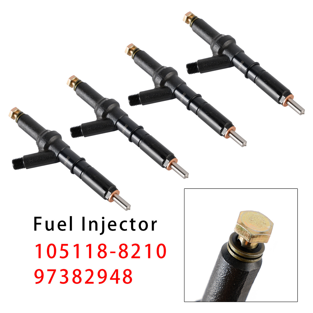 ISUZU 4JH1 Engine 4Pcs Fuel Injector 105118-8210 Generic