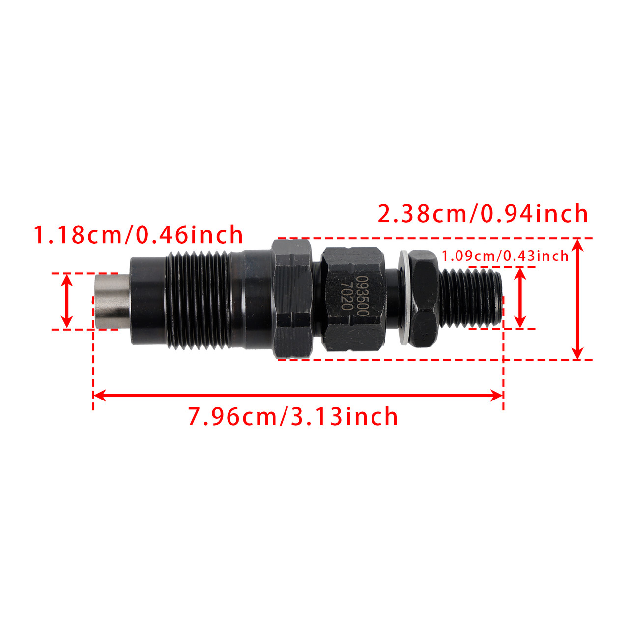Hilux Surf Prado 1KZ-TE 3.0 L 4Pcs Fuel Injector 093500-7020 23600-67040 Generic