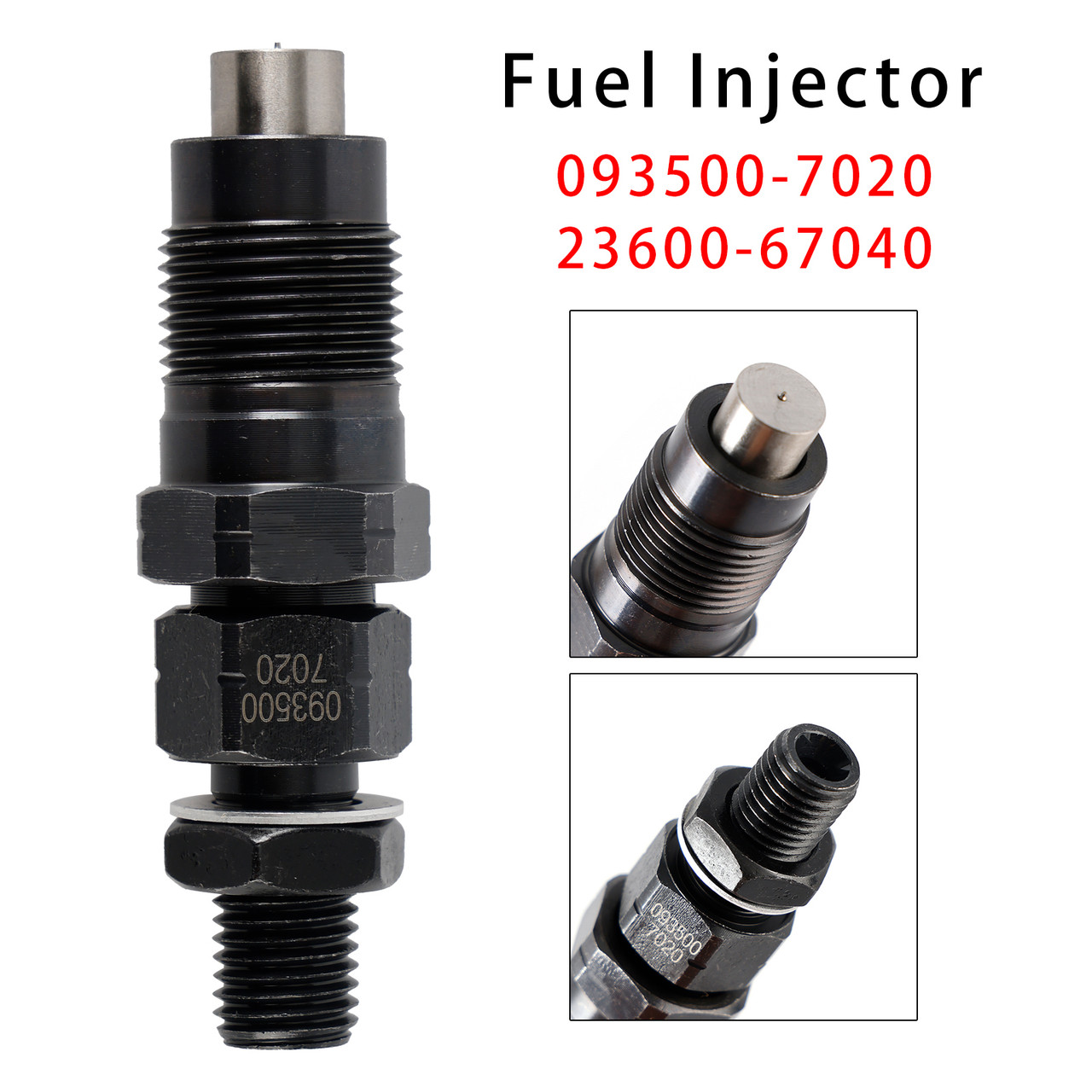 Hilux Surf Prado 1KZ-TE 3.0 L 1Pcs Fuel Injector 093500-7020 23600-67040 Generic
