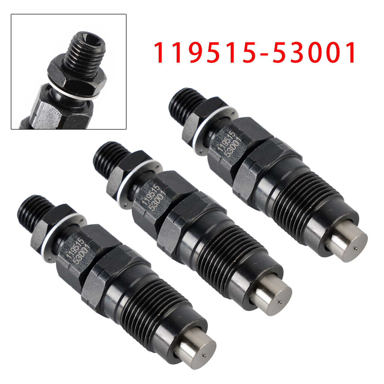 Yanmar 3TNV70 3YM20 3YM30 2YM15 Engines 3Pcs Fuel Injector 119515-53001 Generic