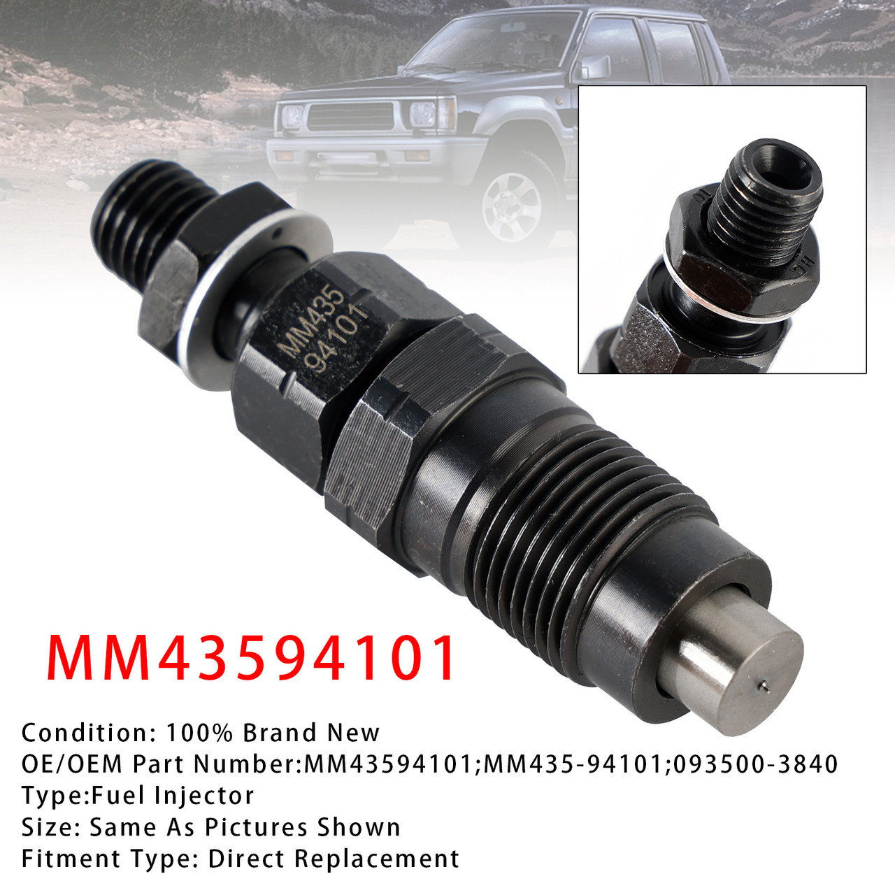 Mitsubishi L2E L3E S3L S4L S4L2 Engine 1Pcs Fuel Injector MM43594101 Generic