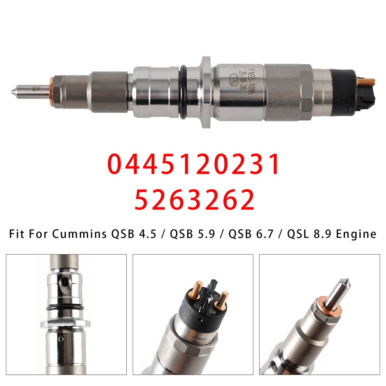 Komatsu PC200-8 Cummins Engine QSB6.7 1Pcs Fuel Injector 0445120059 Generic