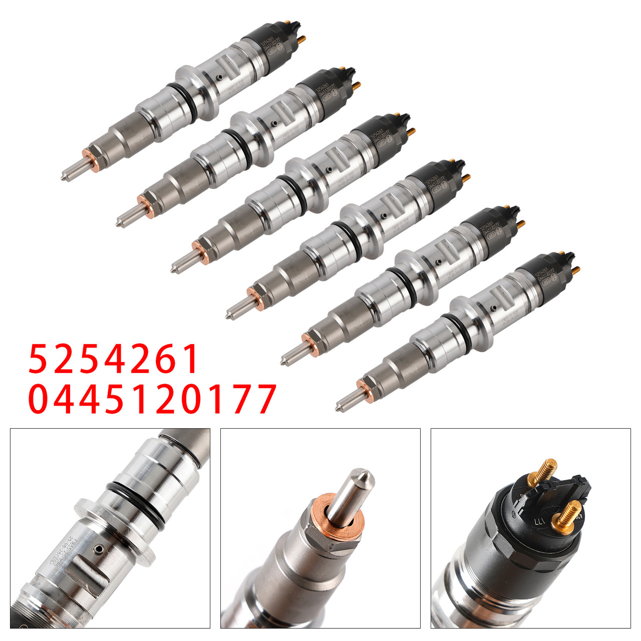 Freightliner Cummins 6.7L 6Pcs Fuel Injector 5254261 0445120177 Generic