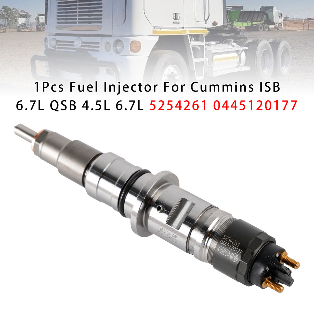 Thomas Cummins 6.7L 1Pcs Fuel Injector 5254261 0445120177 Generic