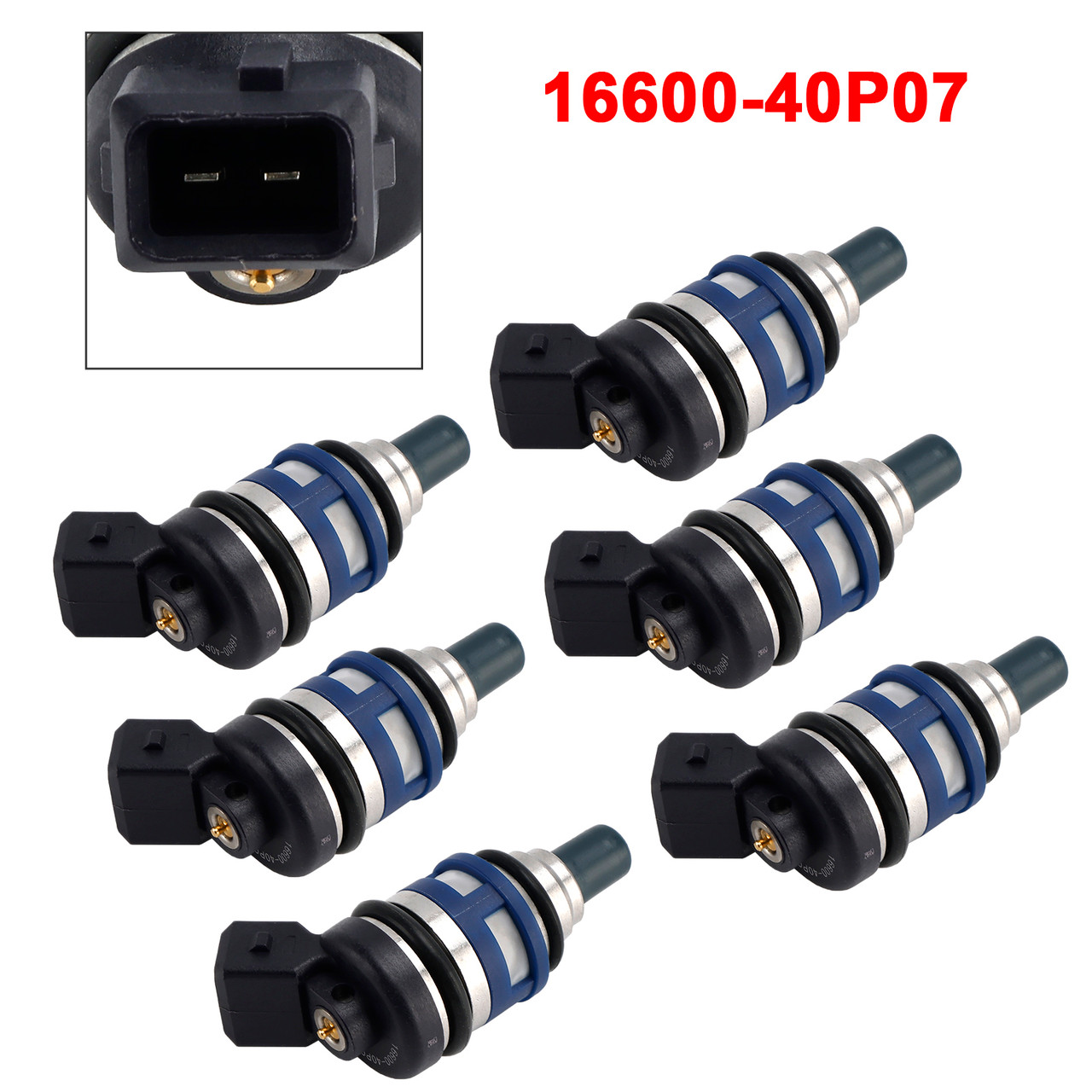 1989-1996 Nissan 300ZX 3.0L V6 Turbocharged 6Pcs Fuel Injector 16600-40P07 Generic