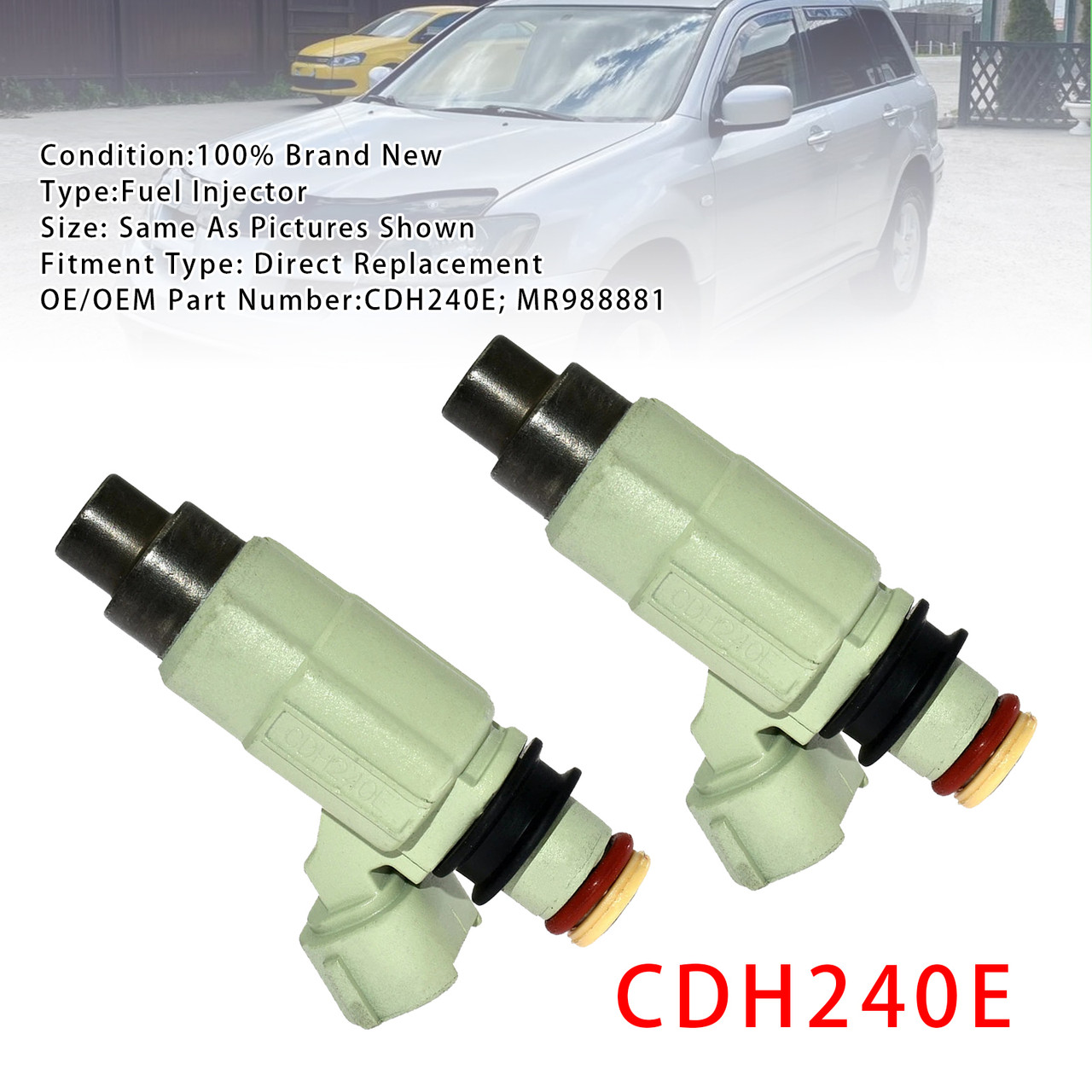 2003 Mitsubishi Outlander 2.4L 2Pcs Fuel Injector CDH240E Generic