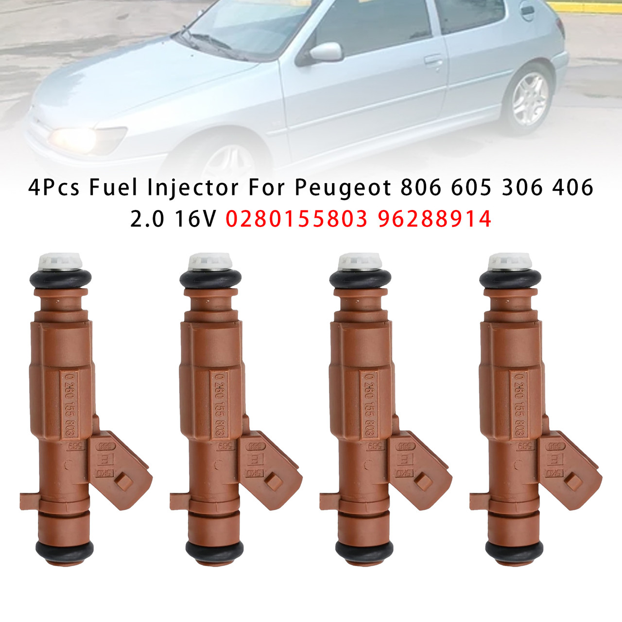 1998-2000 LANCIA Zeta (220)2.0 16V 4Pcs Fuel Injector 0280155803 Generic