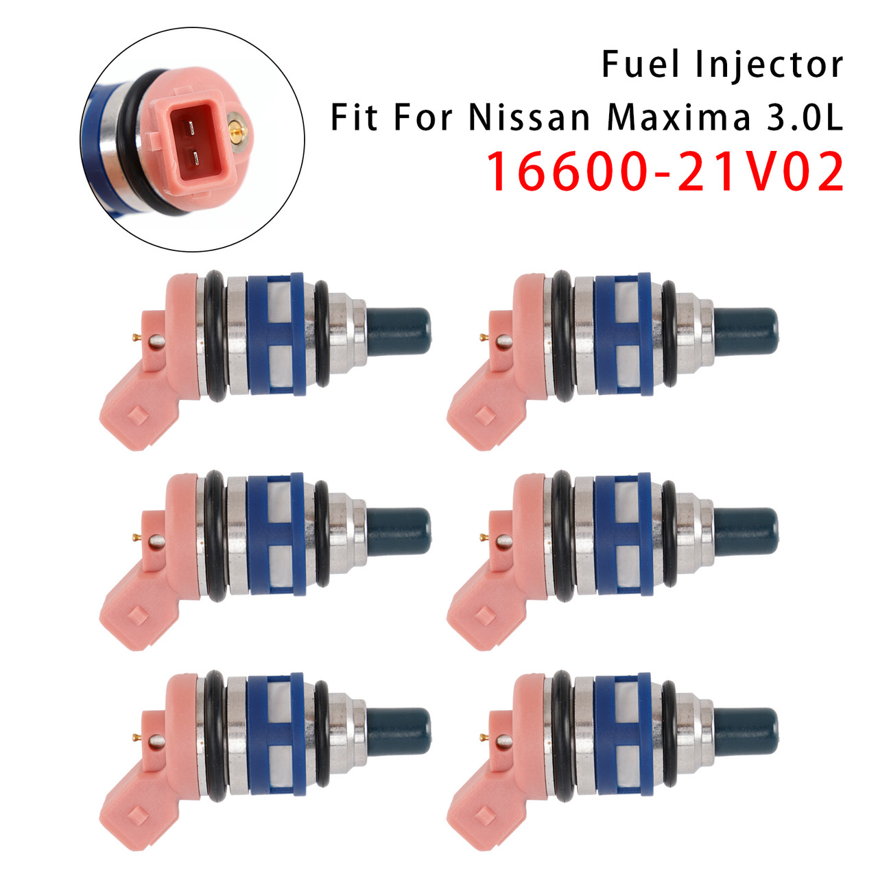 1988-1994 Nissan Maxima J30 Laurel 3.0 24V 6Pcs Fuel Injector 16600-21V02 Generic