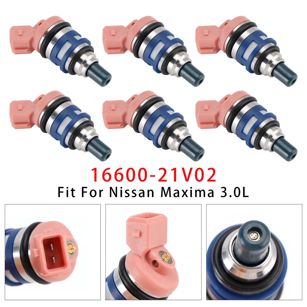 1988-1994 Nissan Maxima J30 Laurel 3.0 24V 6Pcs Fuel Injector 16600-21V02 Generic