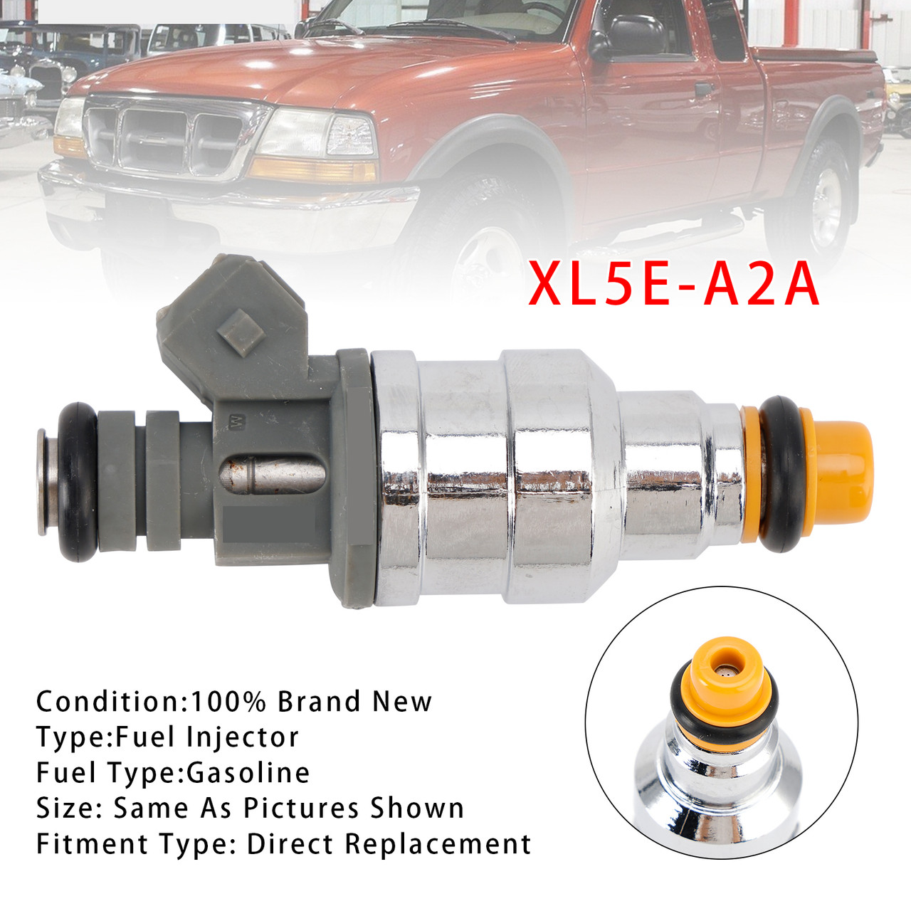 1998-2001 Mazda B3000 3.0L V6 1Pcs Fuel Injector XL5E-A2A XL5E-B2A Generic