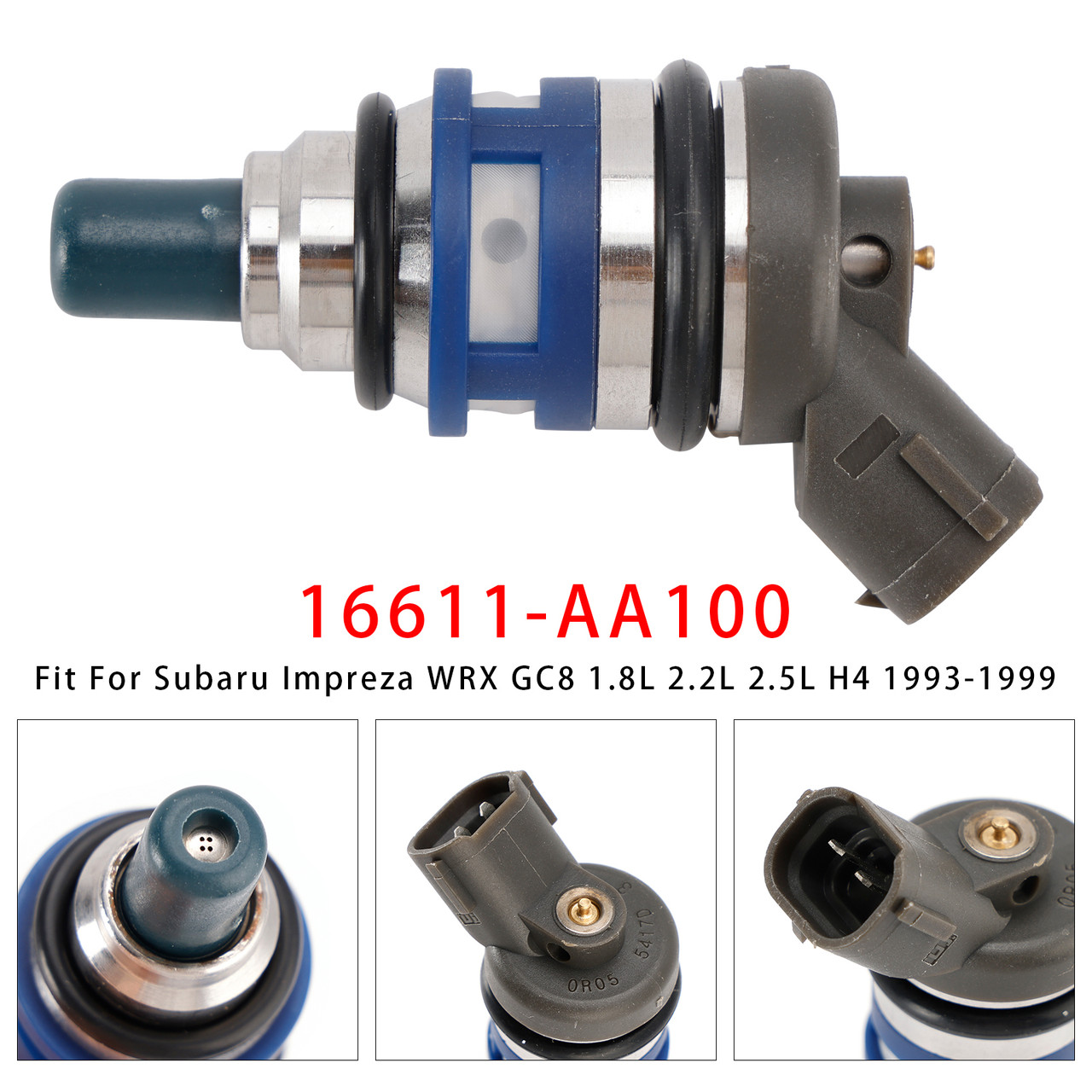 1993-1999 Subaru Impreza WRX GC8 1.8L 2.2L 2.5L H4 1Pcs Fuel Injector 16611-AA100 Generic