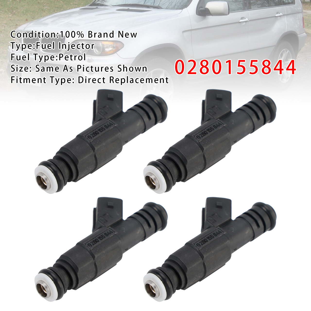 1998-2007 Ford Fairlane AU AUII 4Pcs Fuel Injector 0280155844 Generic