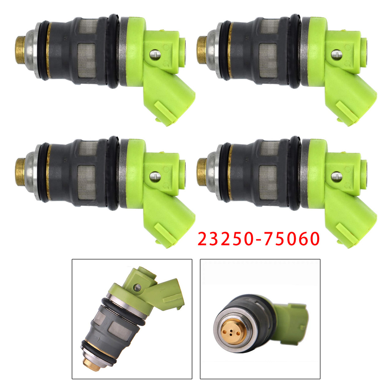 1989-1995 Toyota Pickup 2.4L I4 4Pcs Fuel Injector 23250-75060 Generic