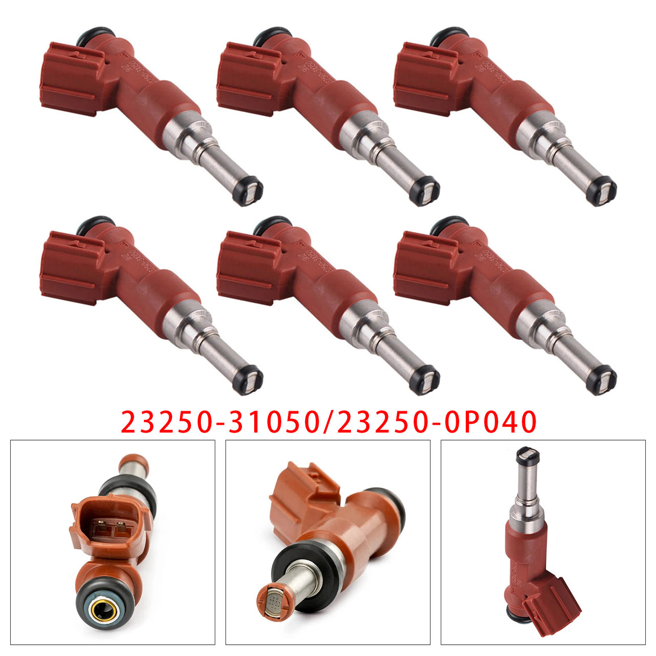 2006-2012 Toyota RAV4 6 Cyl 3.5L 6Pcs Fuel Injector 23250-31050 Generic