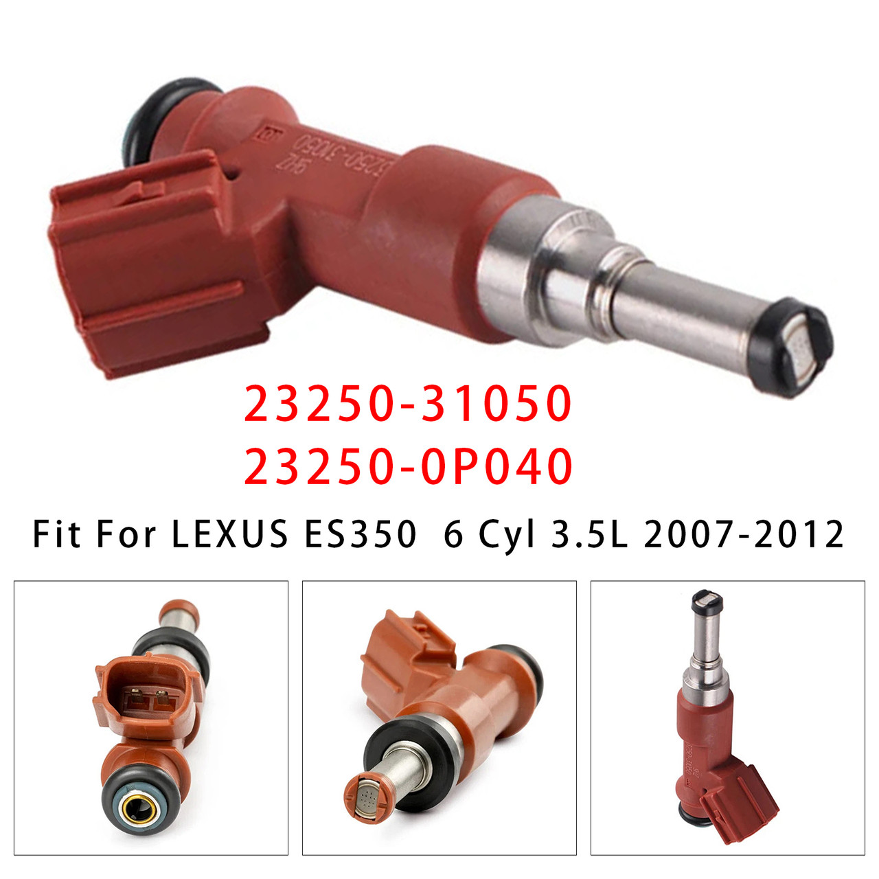 2007-2012 LEXUS ES350  6 Cyl 3.5L 1Pcs Fuel Injector 23250-31050 Generic