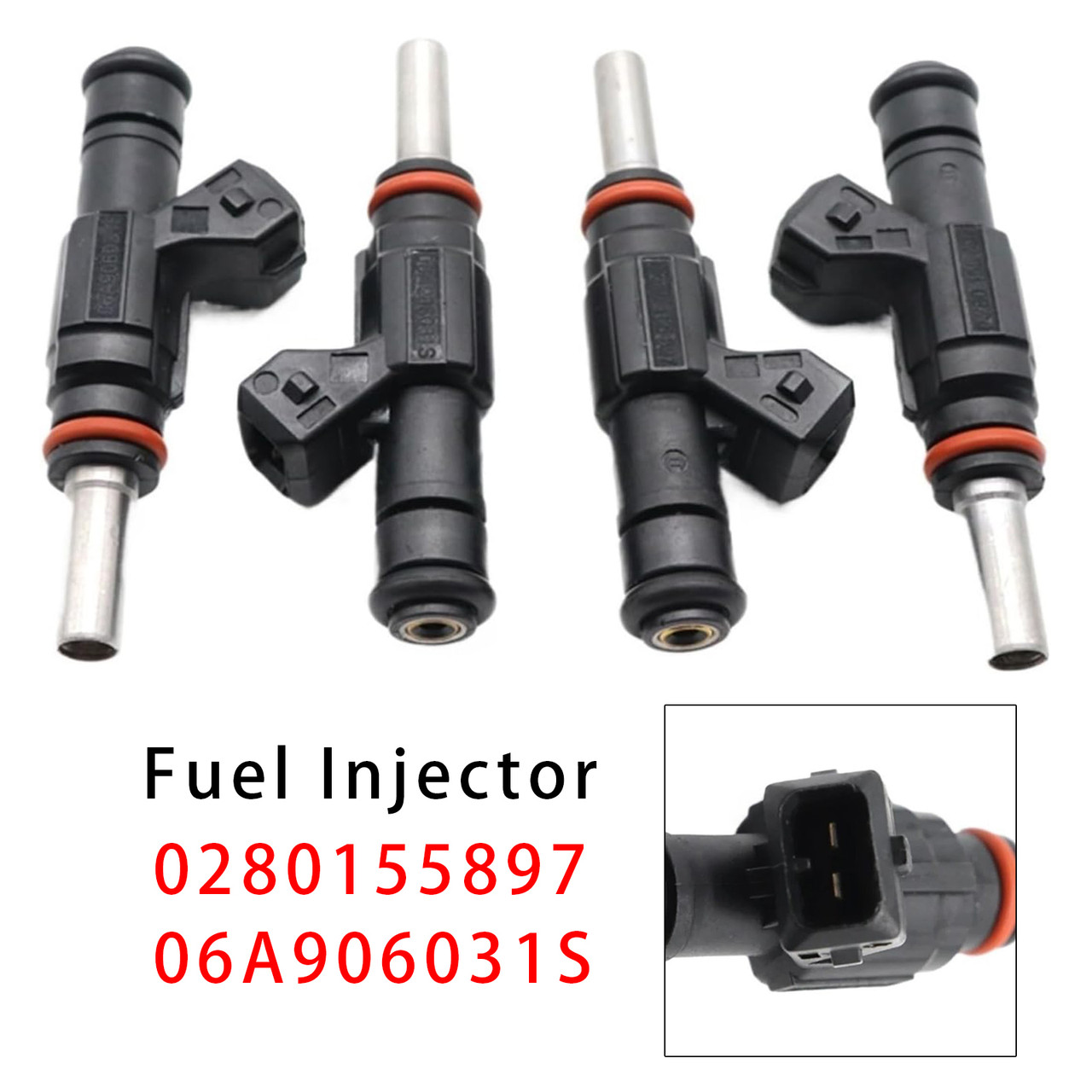 1999-2001 Seat Leon 1M1 Toledo II 4Pcs Fuel Injector 0280155897 06A906031S Generic