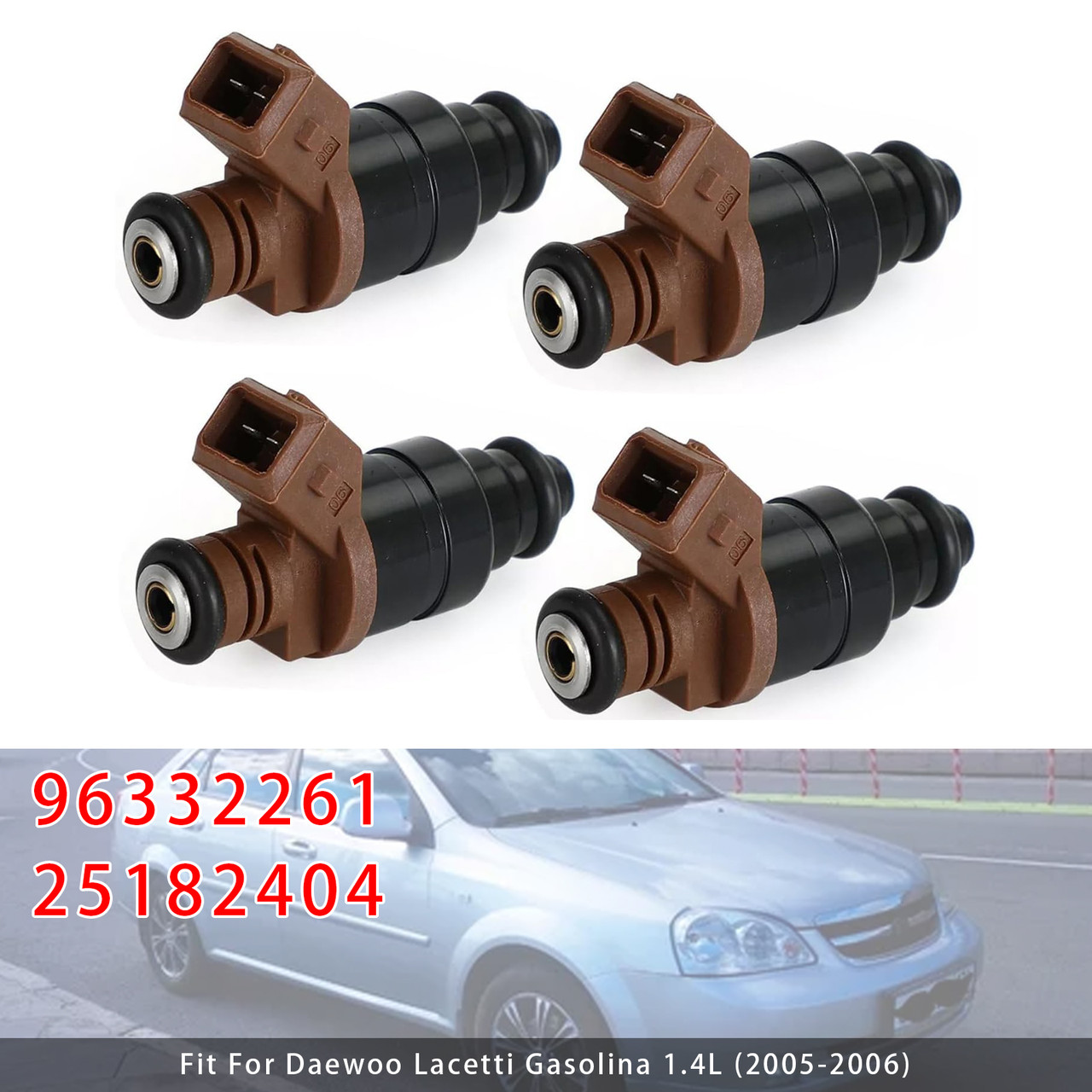 2005-2006 Daewoo Lacetti Gasolina 1.4L 4Pcs Fuel Injector 96332261 25182404 Generic