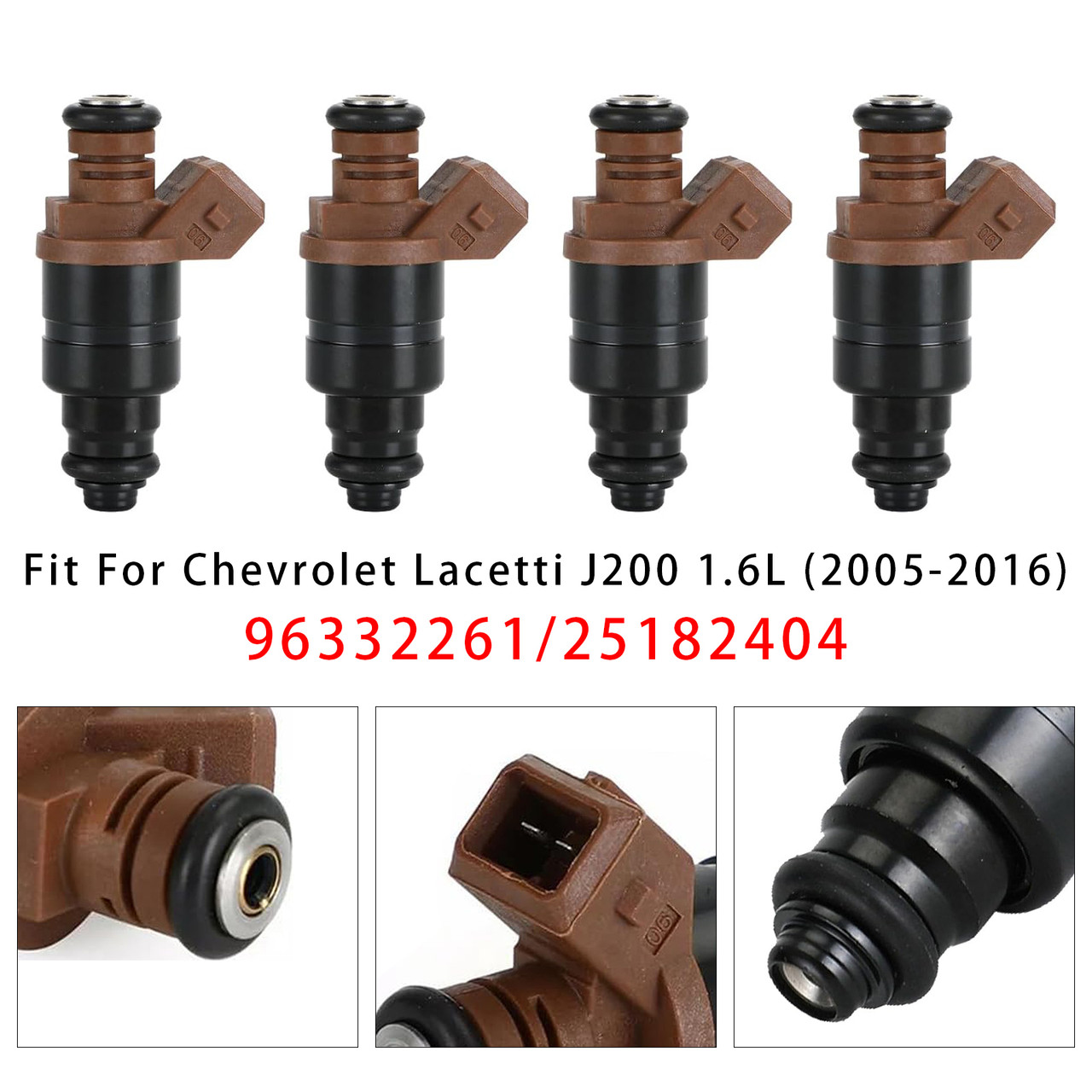 2005-2016 Chevrolet Lacetti J200 1.6L 4Pcs Fuel Injector 96332261 25182404 Generic