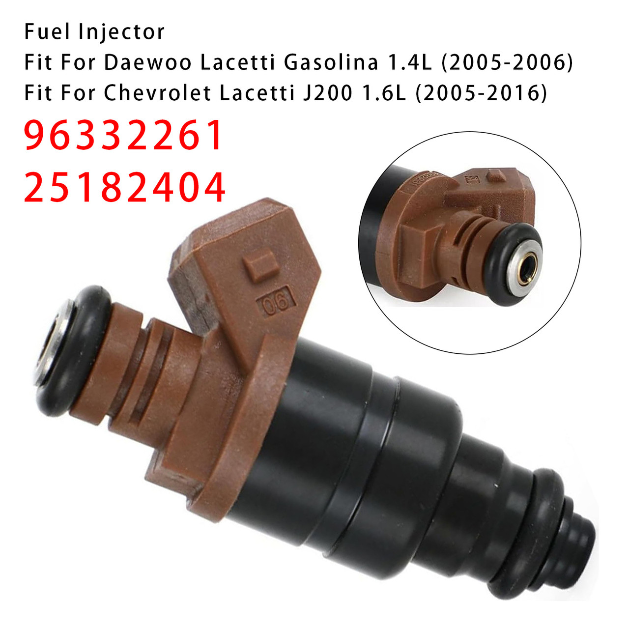 2005-2006 Daewoo Lacetti Gasolina 1.4L 1Pcs Fuel Injector 96332261 25182404 Generic