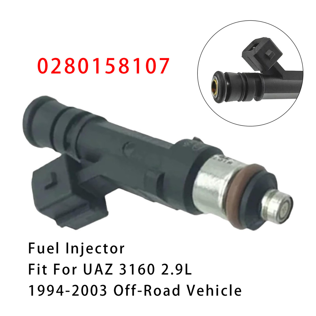 1994-2003 UAZ 3160 2.9L Off-Road Vehicle 1Pcs Fuel Injector 0280158107 Generic