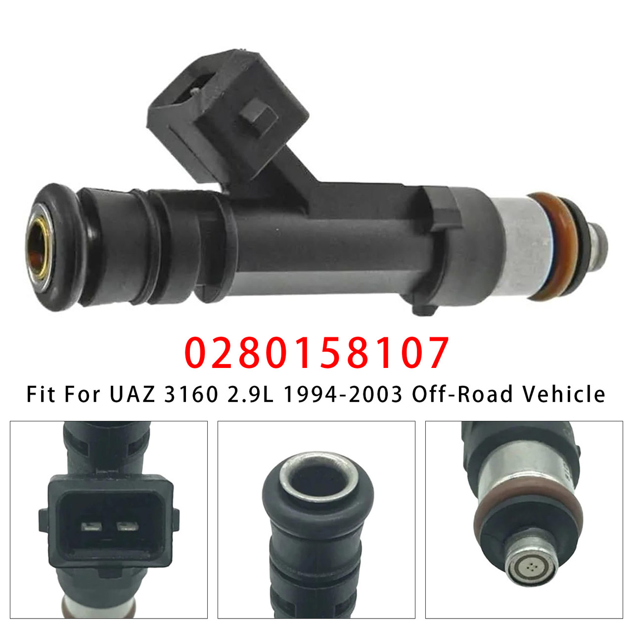 1994-2003 UAZ 3160 2.9L Off-Road Vehicle 1Pcs Fuel Injector 0280158107 Generic